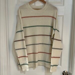 Brand new!!!   Staccato Crewneck Sweater with Stripes